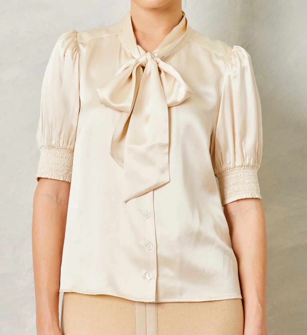 Cartolina Peggy Silk Top White Cap