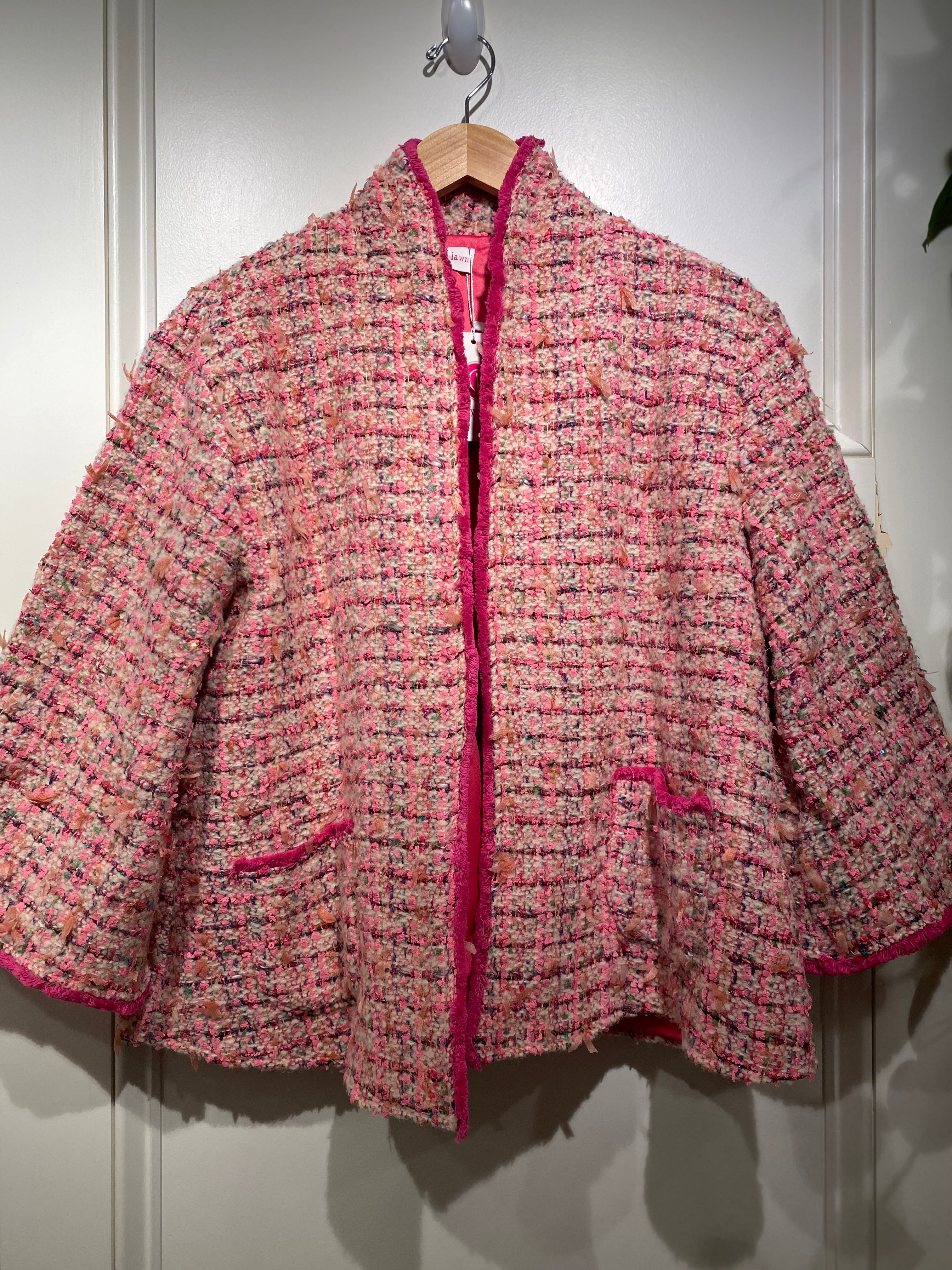 Caryn Lawn Bridget Tweed Jacket Multi Pink