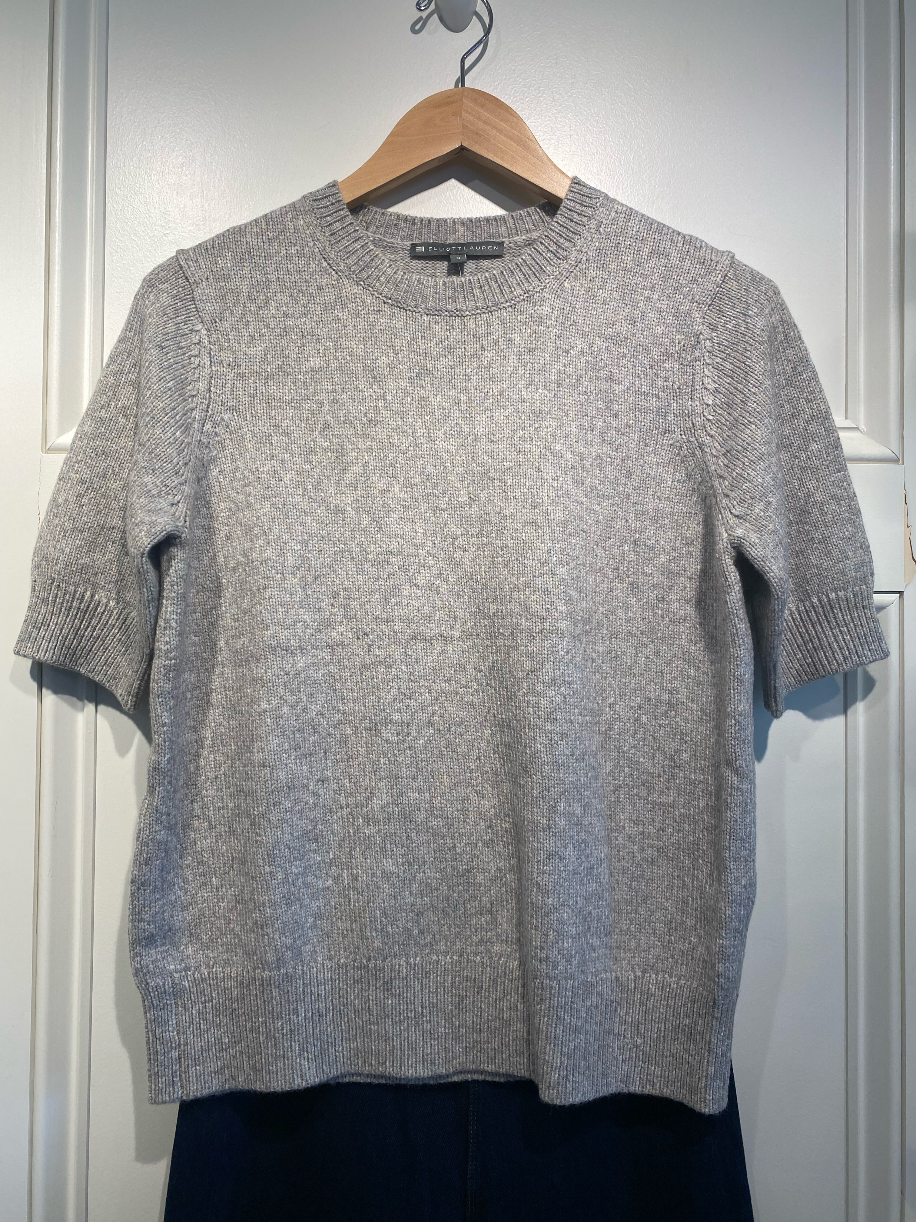 Elliott Lauren Grey Short Sleeve Sweater