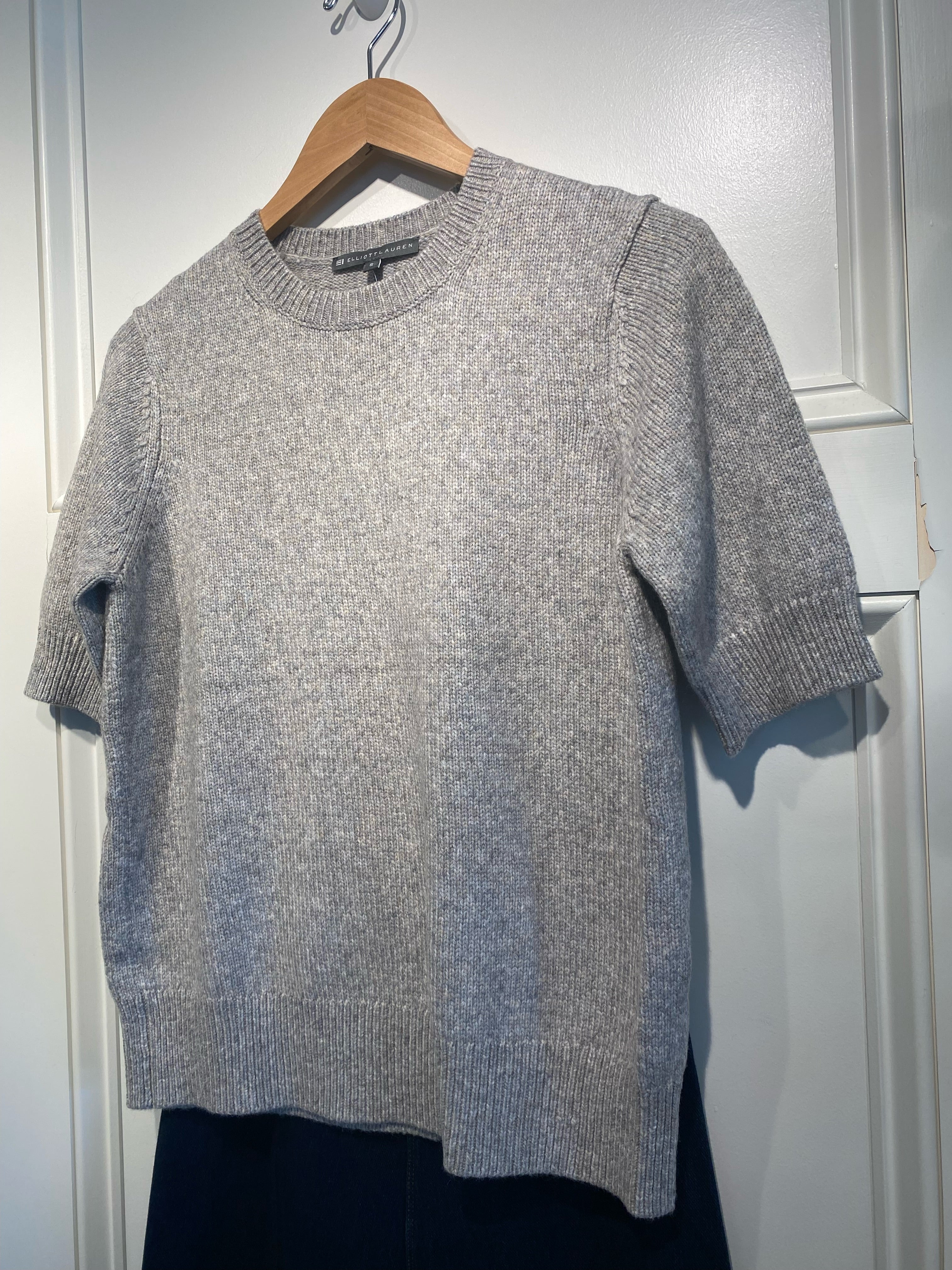 Elliott Lauren Grey Short Sleeve Sweater