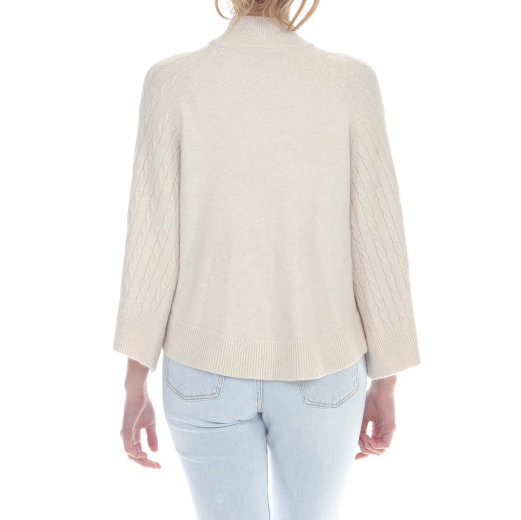 Rain + Rose Aria Turtleneck Sweater Cream