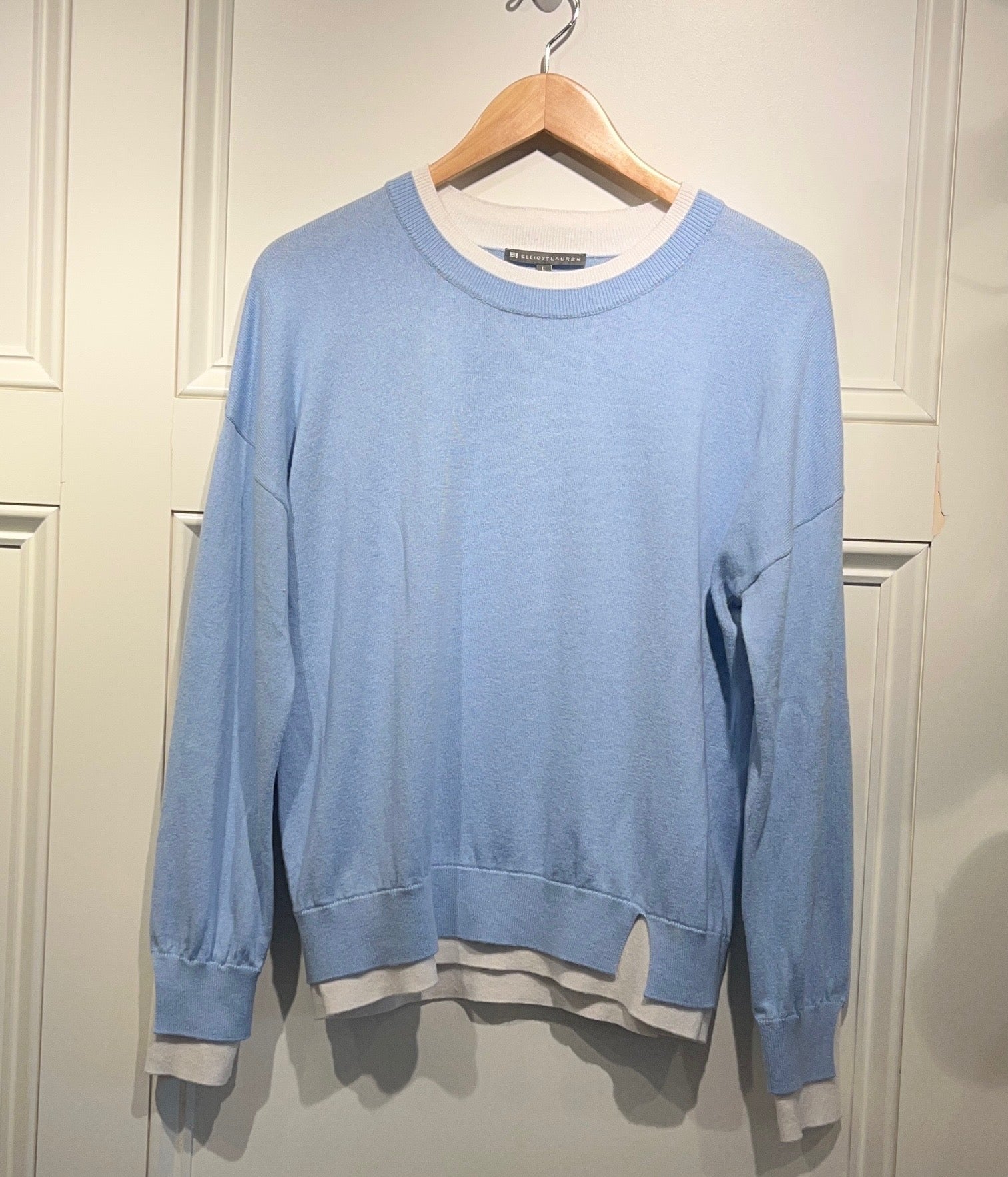 Elliott Lauren Light Blue Layered Sweater