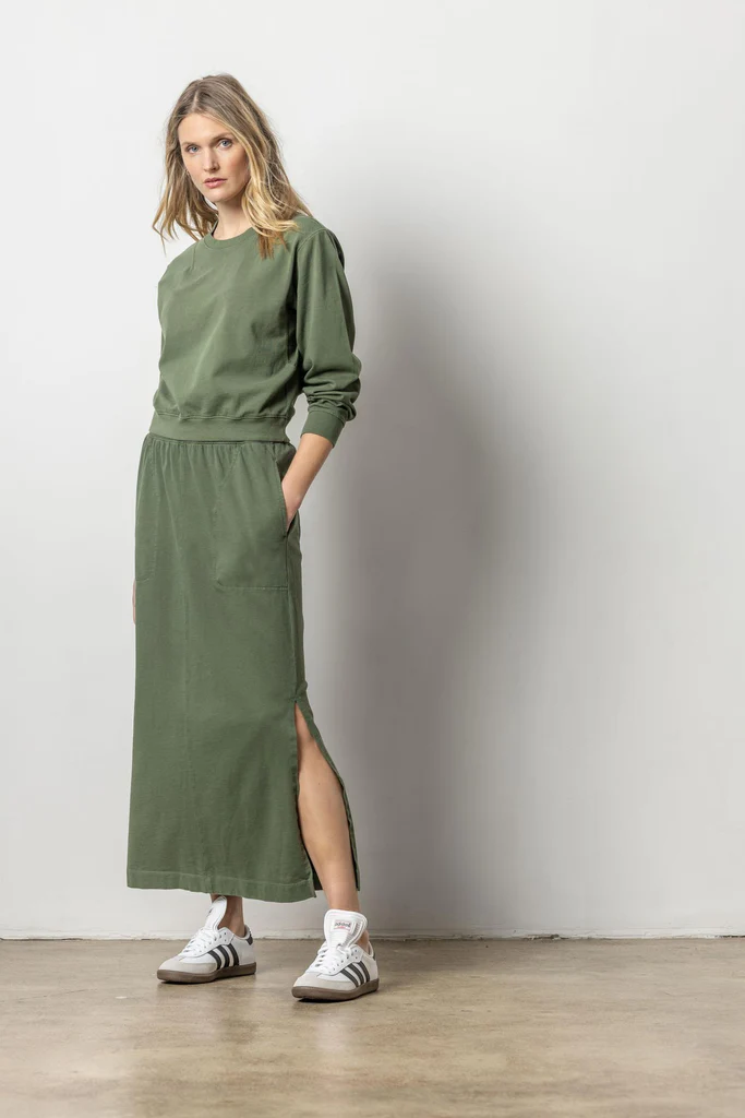 Lilla P Maxi Skirt With Pockets Elm