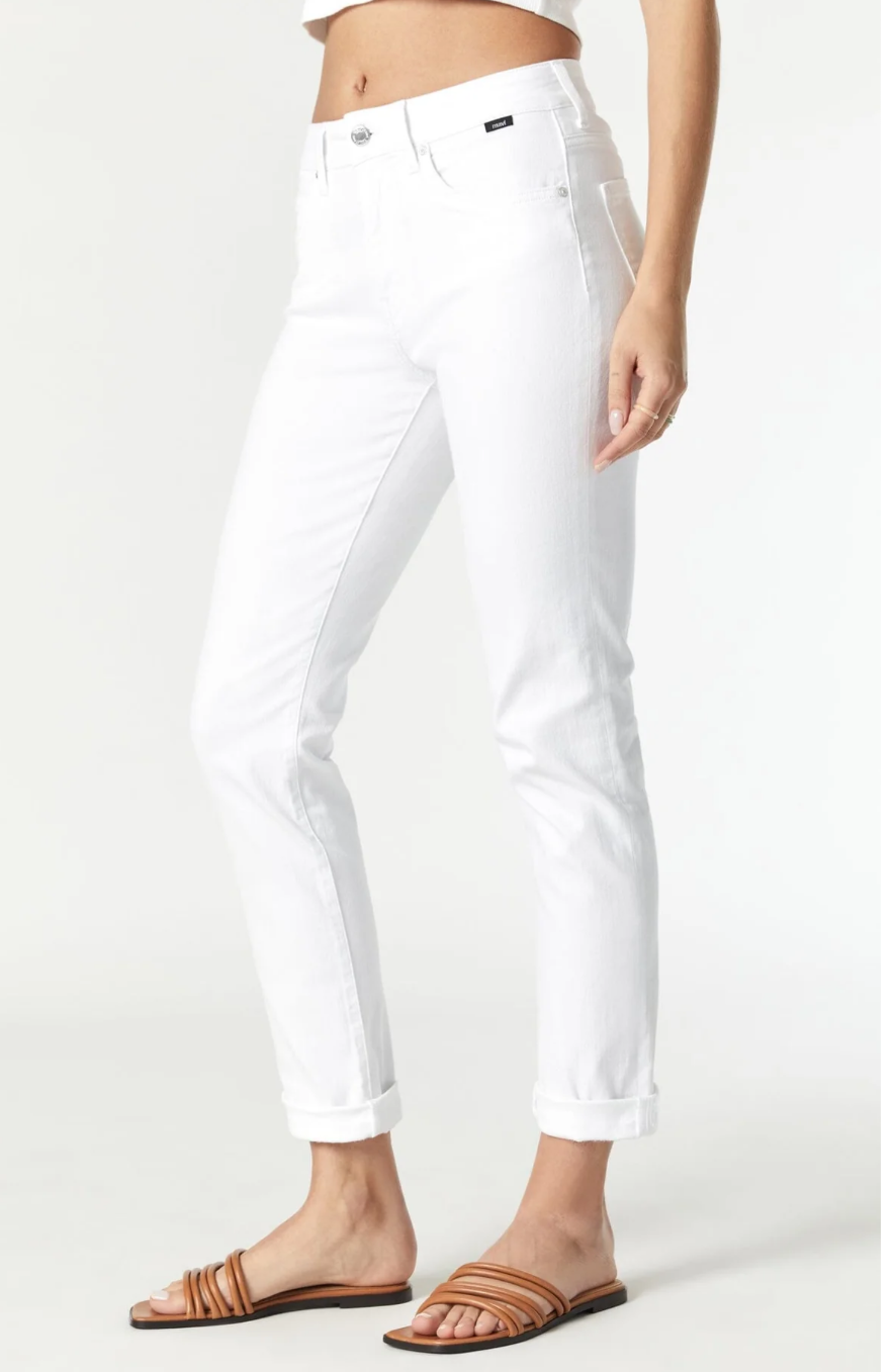 Mavi Kathleen Feather White Jean