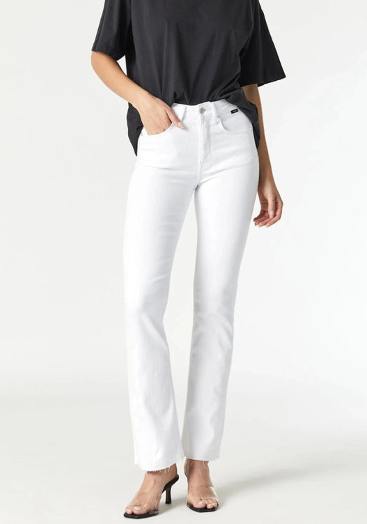 Mavi Maria White High Rise Flare Jean