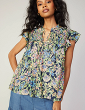 Load image into Gallery viewer, Current Air Flutter Sleeve Floral Top