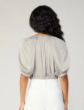 Load image into Gallery viewer, Current Air Half Sleeve V Neck Blouse Stone Grey
