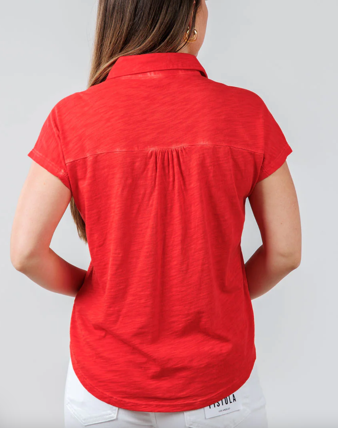 Elliott Lauren Poppy Button Up Tee